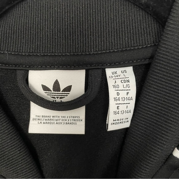 Adidas Track Jacket Black Large 13-14 - Picture 5 of 5